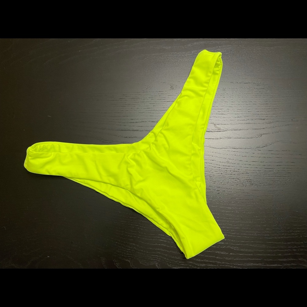 Neon yellow bikini bottoms